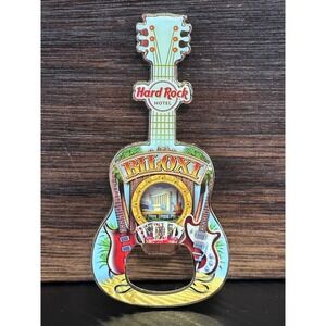 Hard Rock Hotel Biloxi Guitar Bottle Opener Magnet Souvenir HRH V13 City Opener